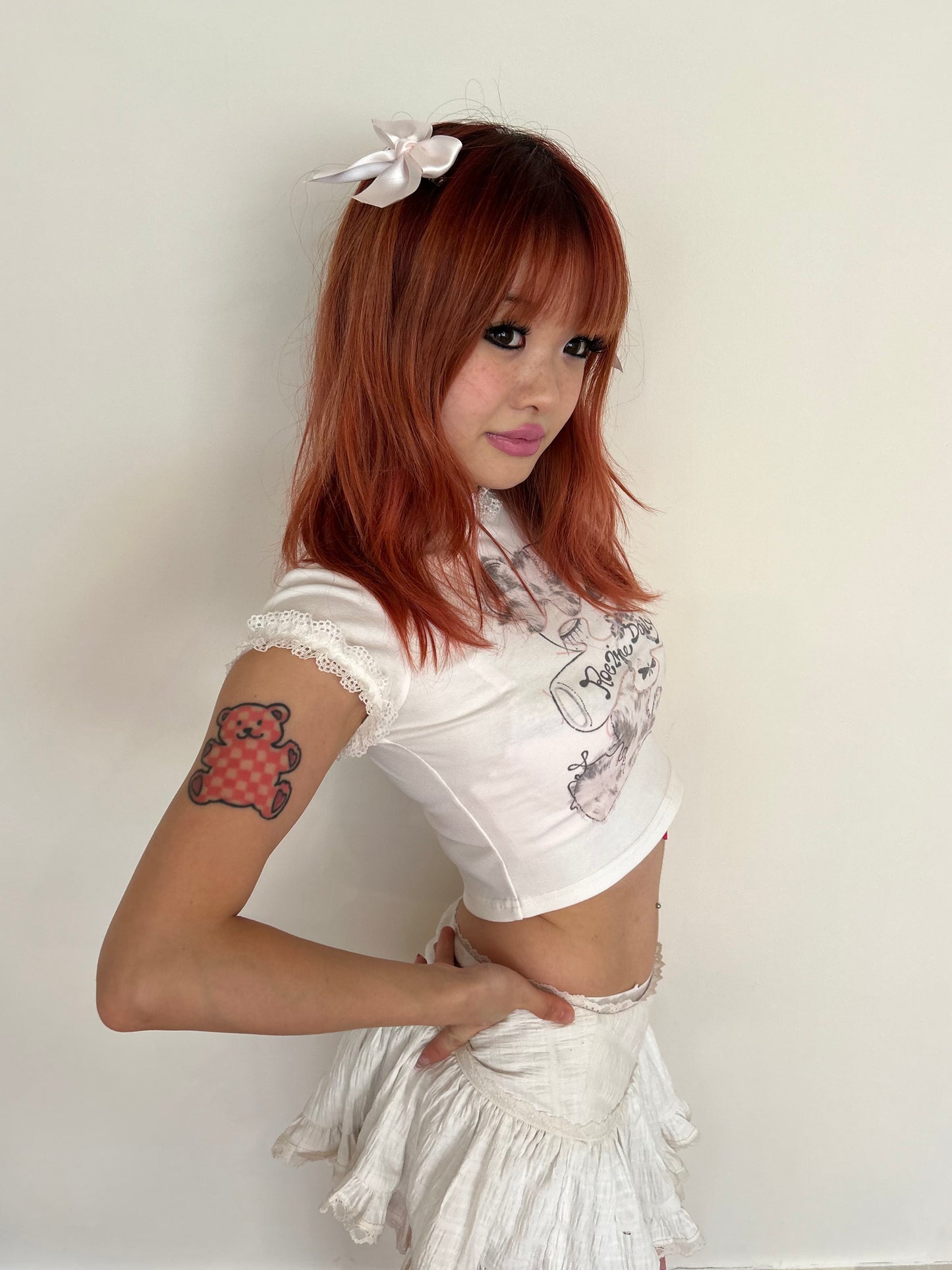♡₊˚Roe2me Dolly Cotton Top Shirt with Puzzle Bear - Roe2me Dolly
