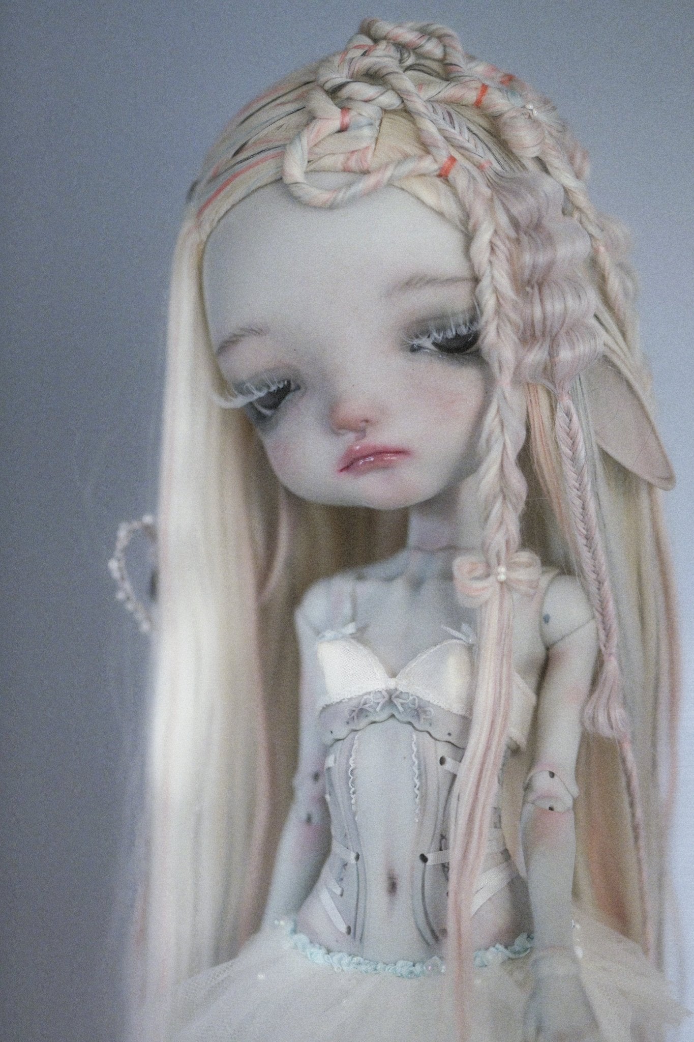 ʚɞ ⁺ "Mist Whisper" Ballerina White Tulle Dress set - Roe2me Dolly