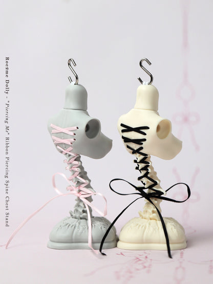 ʚɞ ⁺ "Piercing Me" Ribbon Piercing Spine Chest Stand