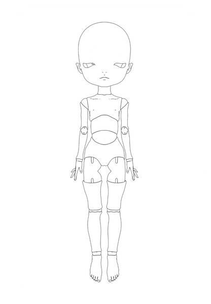 ʚɞ ⁺ Roe2me Dolly Blank Doll Mold 01