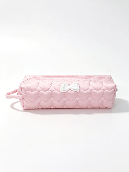 ♡₊˚Roe2me Dolly Heart Embroidered Padded Silk Doll Bag