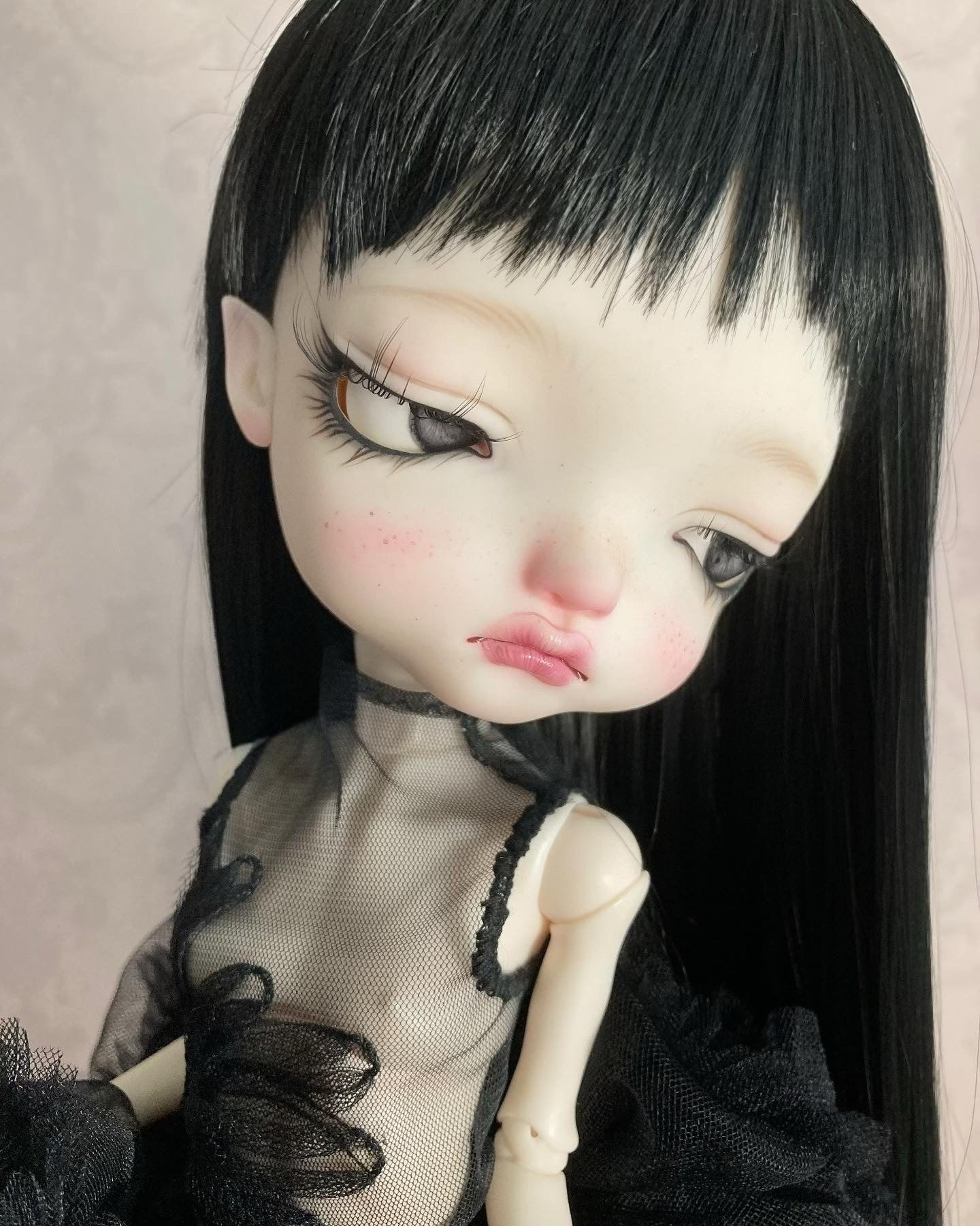 ʚɞ ⁺ “Black Swan” Puff Dress set - Roe2me Dolly