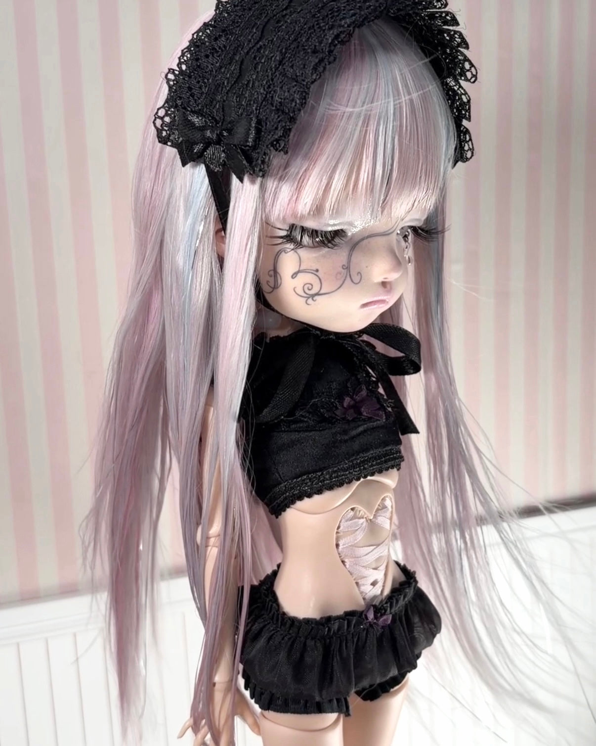 ʚɞ ⁺ Gothic Doll Puff Set