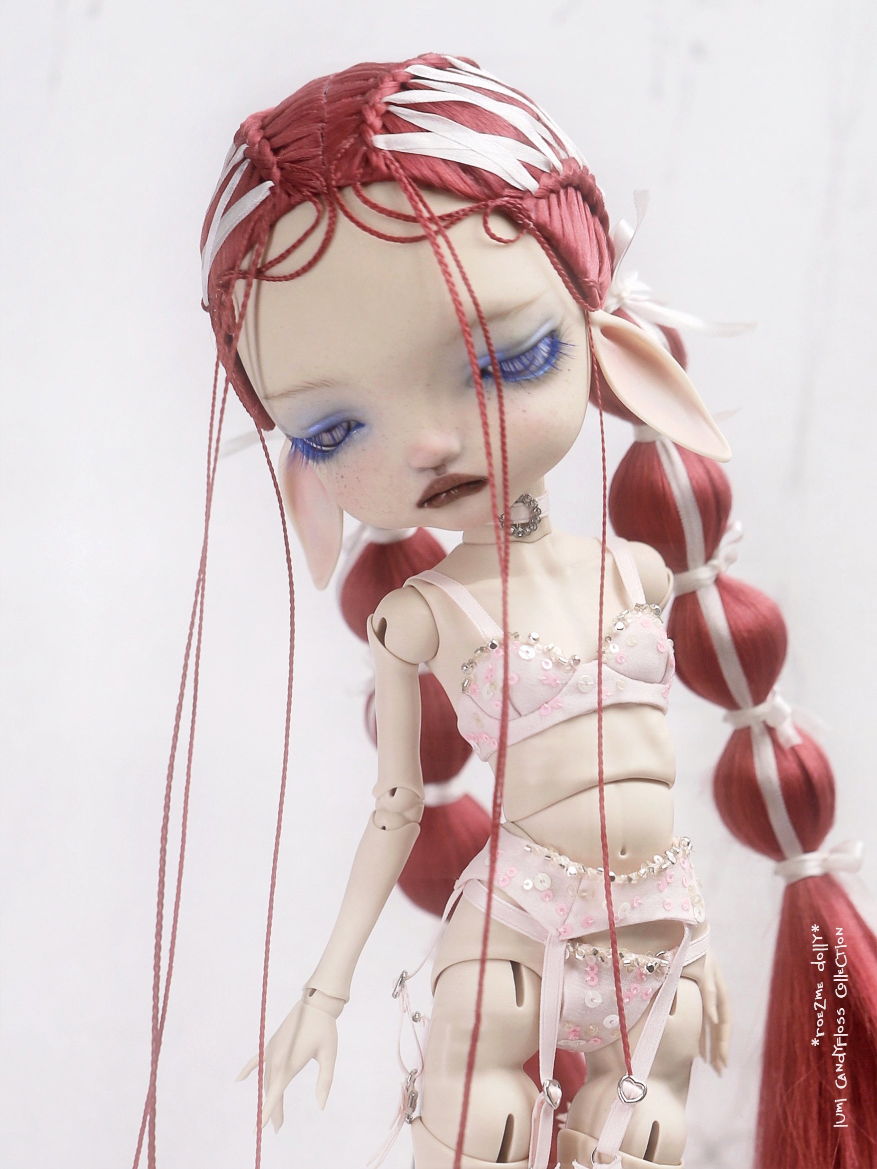 ʚɞ ⁺Silk lantern ribbon double ponytails - Roe2me Dolly