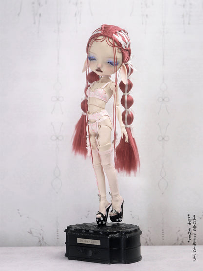 ʚɞ ⁺Silk lantern ribbon double ponytails - Roe2me Dolly