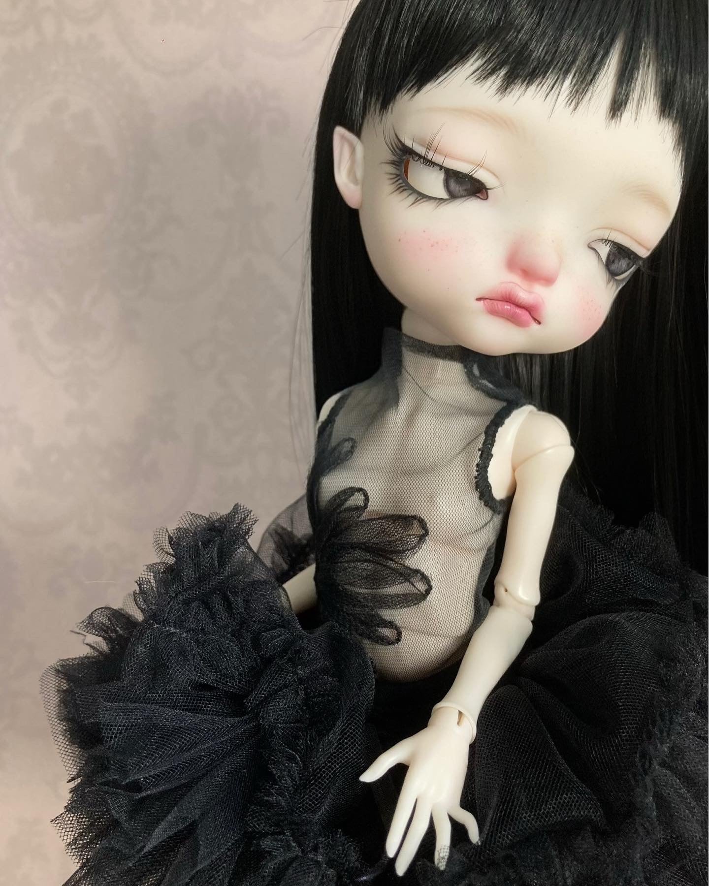 ʚɞ ⁺ “Black Swan” Puff Dress set - Roe2me Dolly