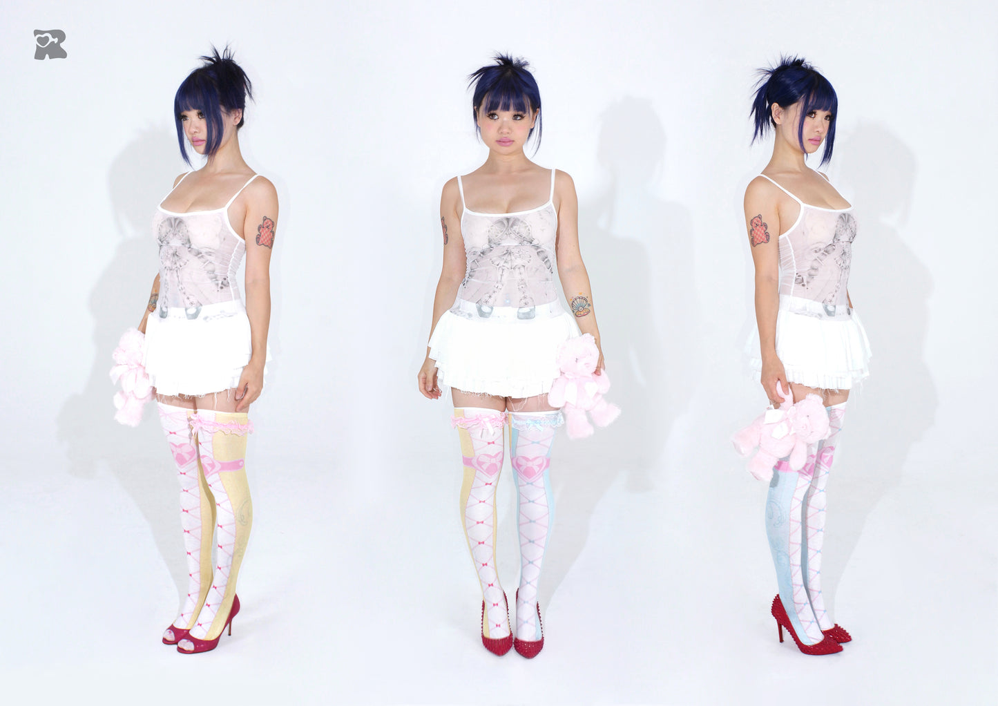 ♡₊˚Top de malla estampado "Piercing Me" de Roe2me Dolly x Dotyears 