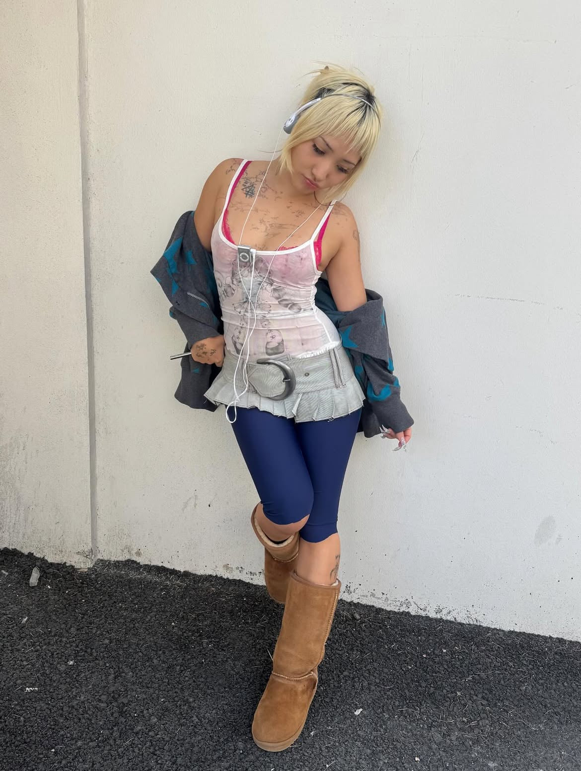 ♡₊˚Top de malla sin mangas con estampado Dolly de Roe2me 