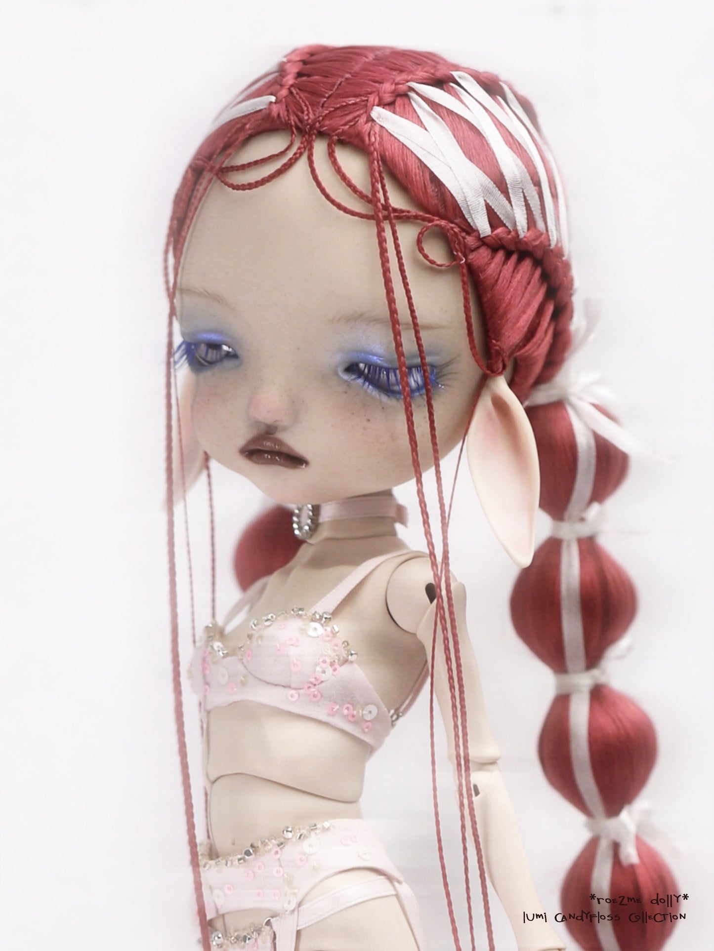 ʚɞ ⁺Silk lantern ribbon double ponytails - Roe2me Dolly