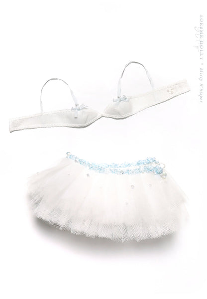 ʚɞ ⁺ "Mist Whisper" Ballerina White Tulle Dress set - Roe2me Dolly