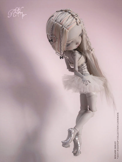 ʚɞ ⁺ "Mist Whisper" Ballerina White Tulle Dress set - Roe2me Dolly