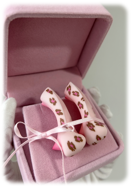 ʚɞ ⁺ "Bubble Love" Gradient Leopard Print Ballets Shoes