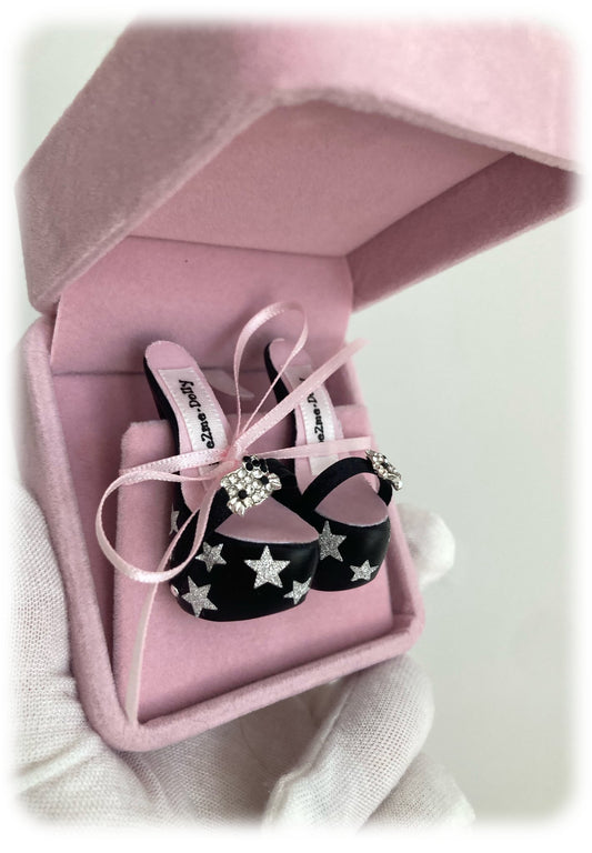 ʚɞ ⁺ Silver Star Decorated High Heels - Roe2me Dolly